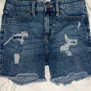 Abercrombie Kids Blue Distressed Jean Shorts